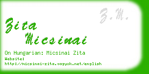 zita micsinai business card